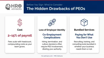 Three core PEO pain points cost control and co-employment comparison breakdown