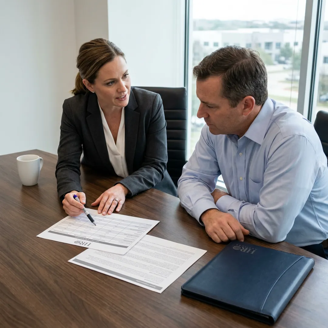 HR advisor comparing provider options