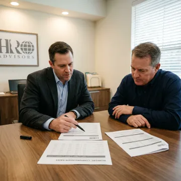 Advisor comparing PEO options for a contractor