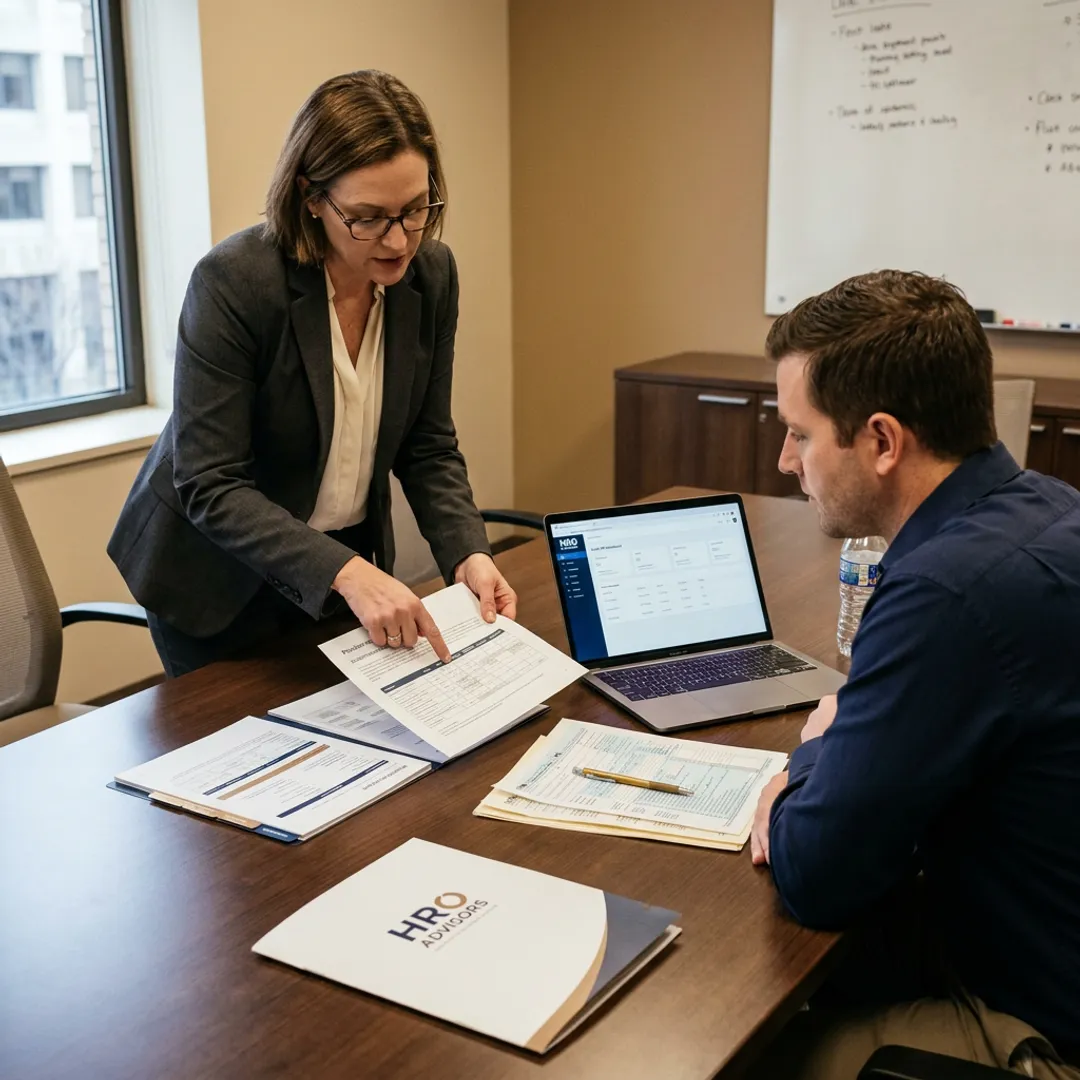 Advisor comparing payroll provider options