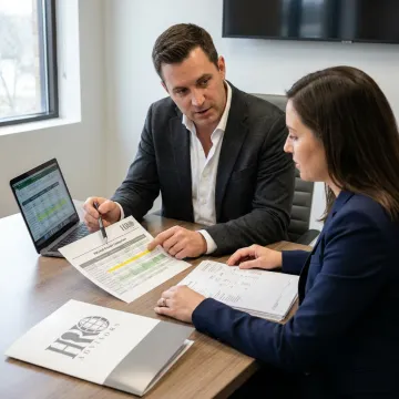 Advisor comparing PEO options with business owner