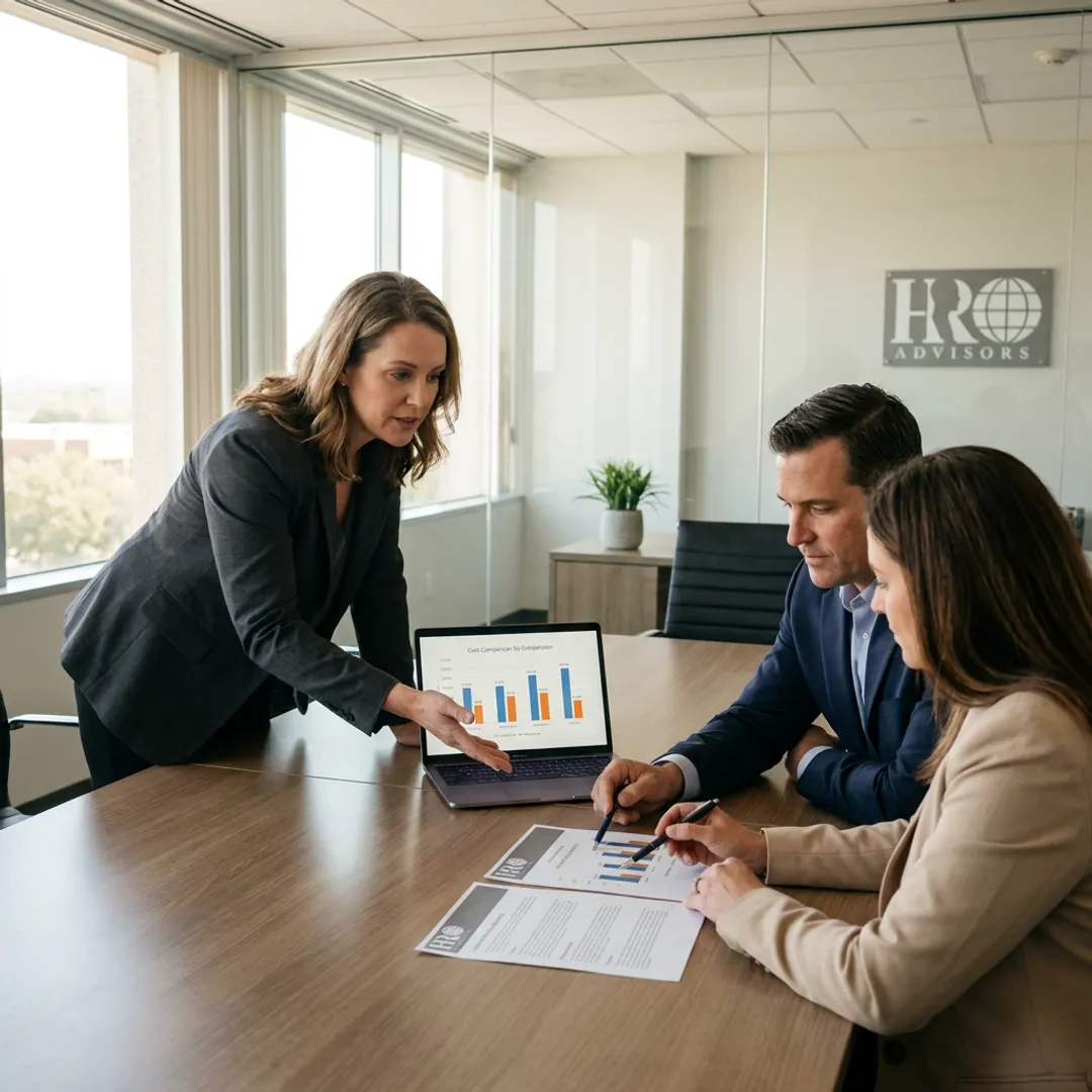 HR advisor comparing provider options