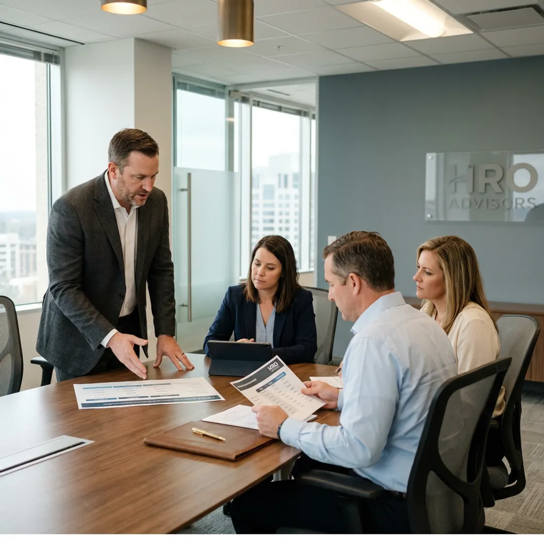 Advisor comparing HCM provider options