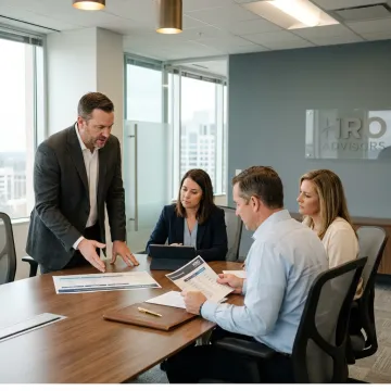Advisor comparing HCM provider options