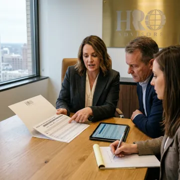 Insurance broker advising Detroit business owners