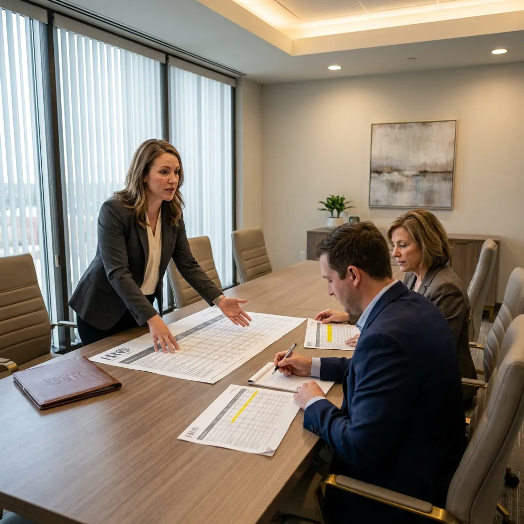 Advisor reviewing group health insurance options