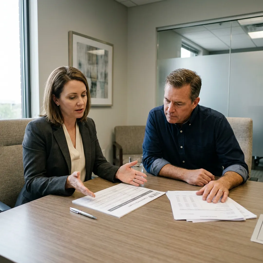 Advisor comparing PEO provider options
