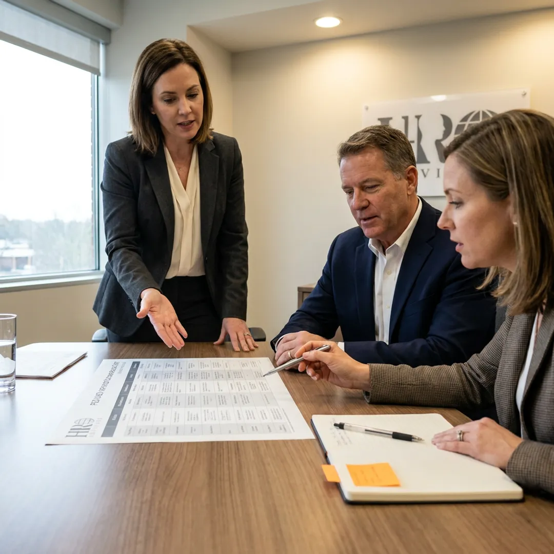 HR advisor comparing provider options