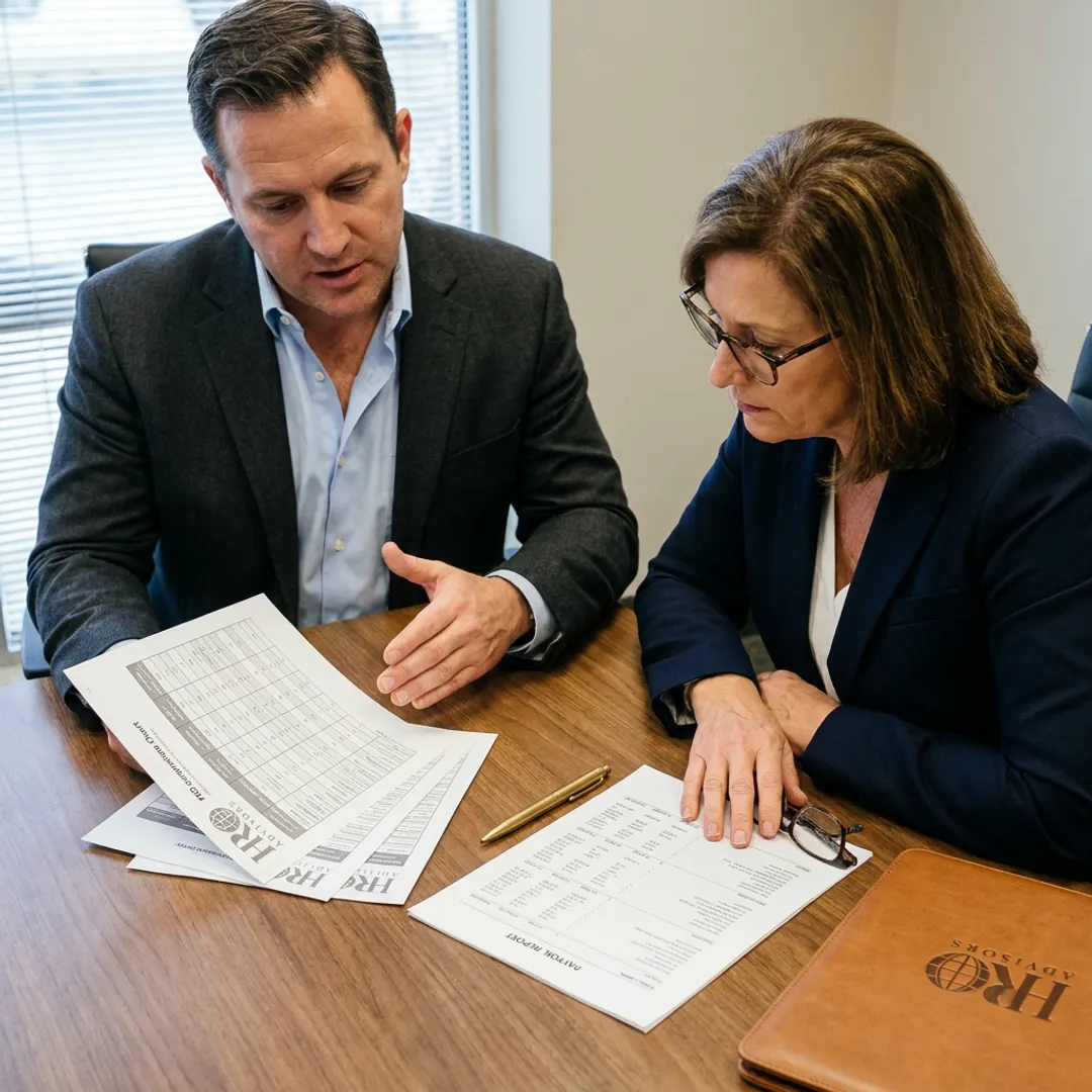 HR advisor comparing payroll and PEO options