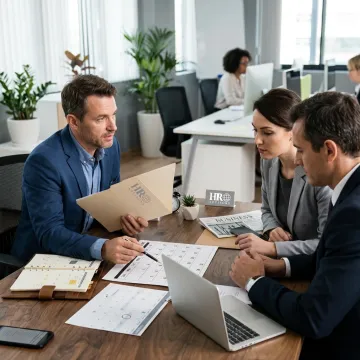 Employee benefits consultant meeting with business owner