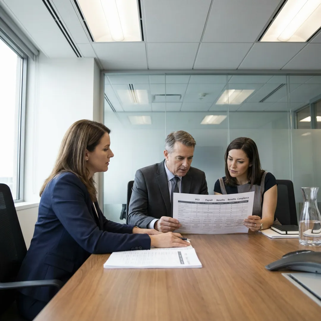 HR advisor reviewing employee lifecycle options