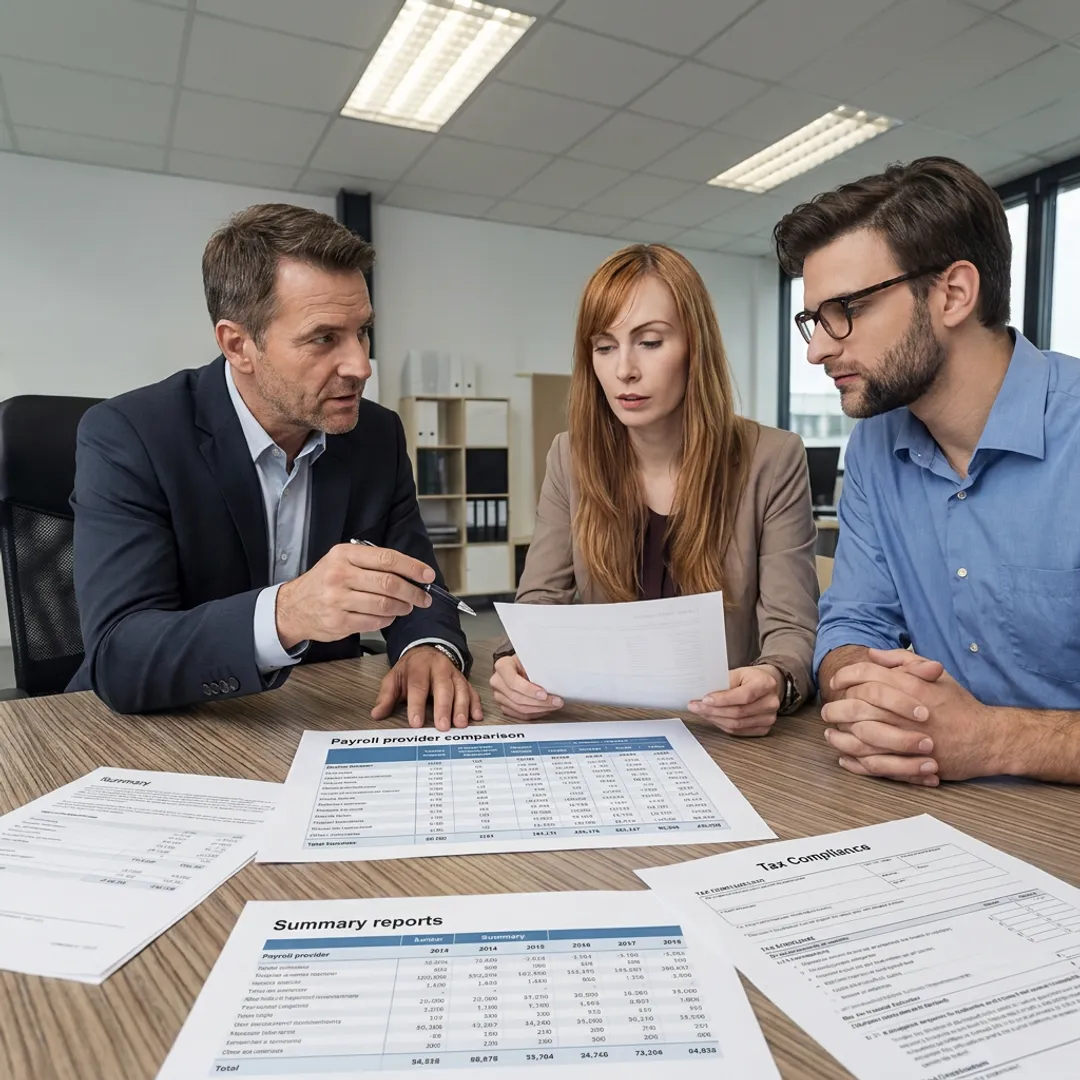 Payroll advisor comparing provider options