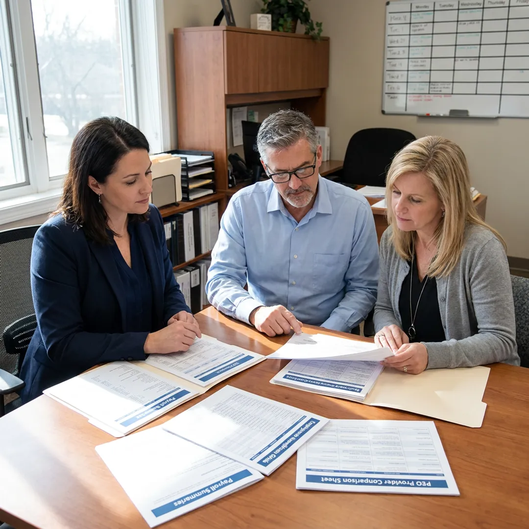 HR advisor comparing provider options