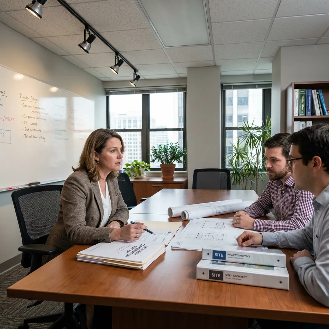 Advisor reviewing workers compensation options
