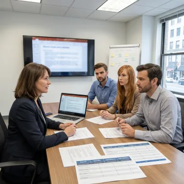 HR outsourcing advisor meeting with business team