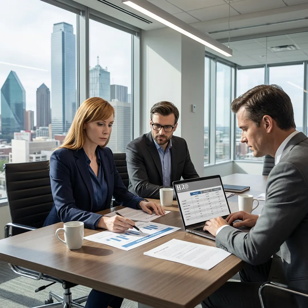 Business advisor comparing PEO providers