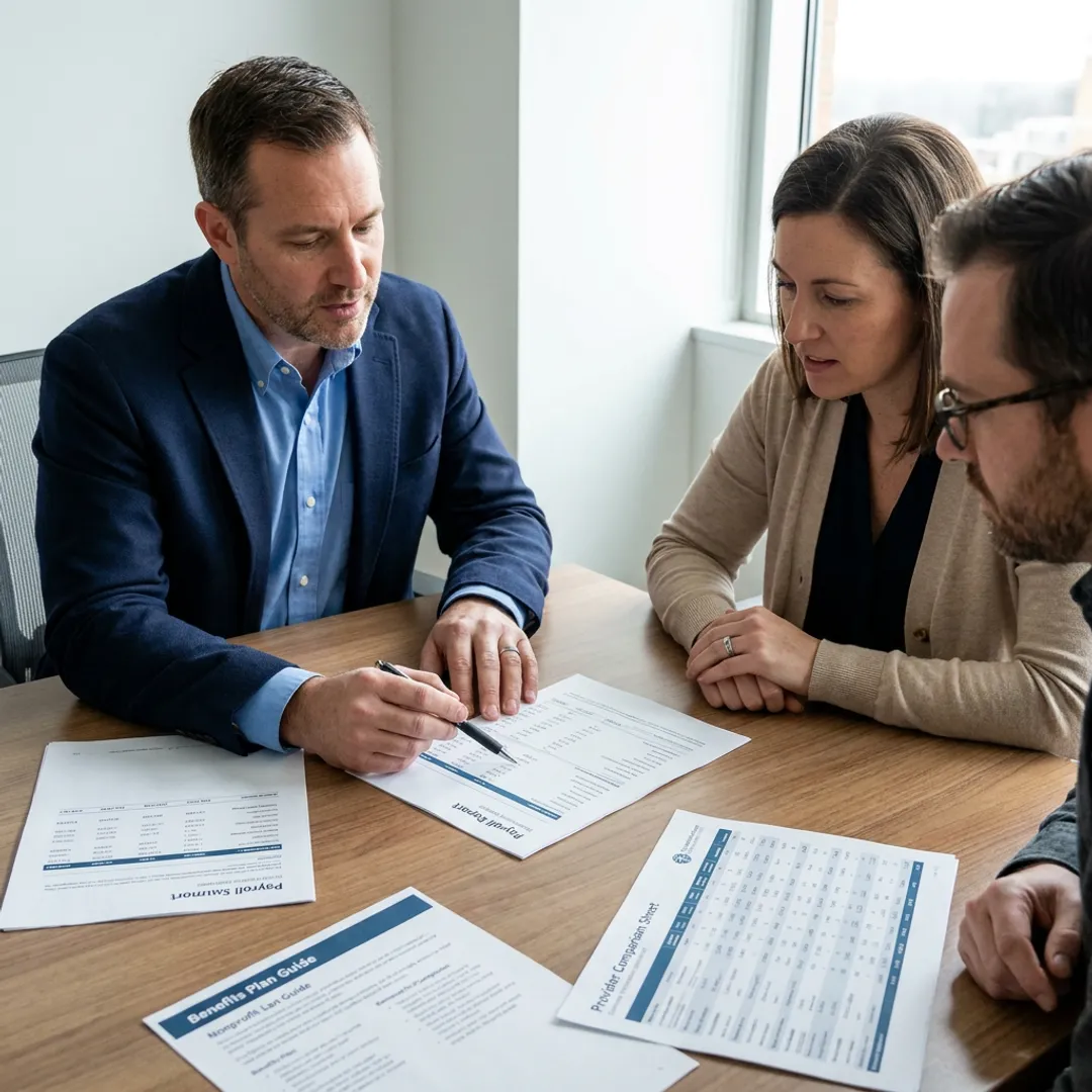 Advisor comparing HR and payroll options
