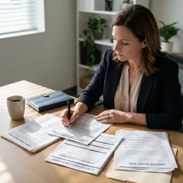 HR advisor reviewing COBRA compliance documents