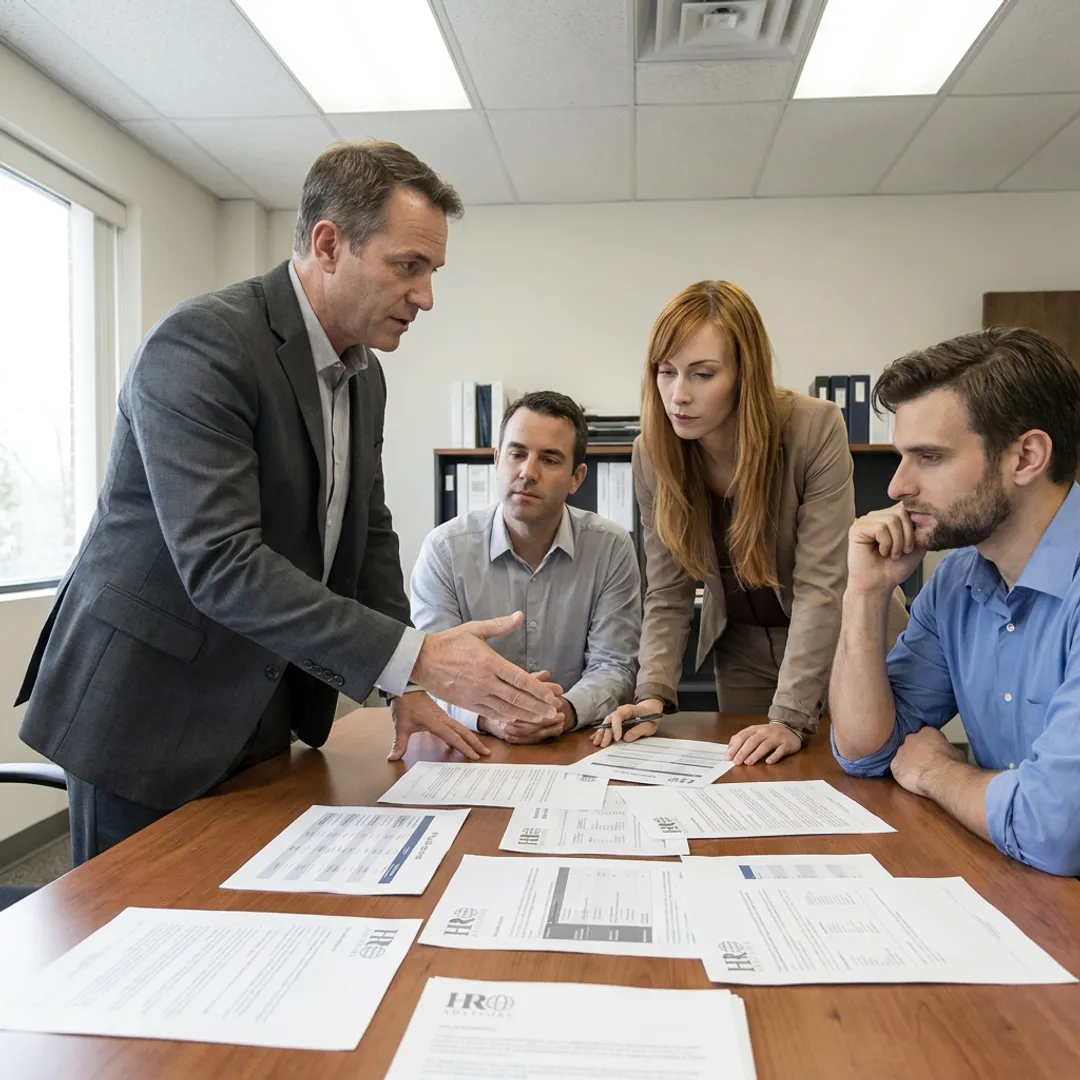Advisor explaining PEO comparison process