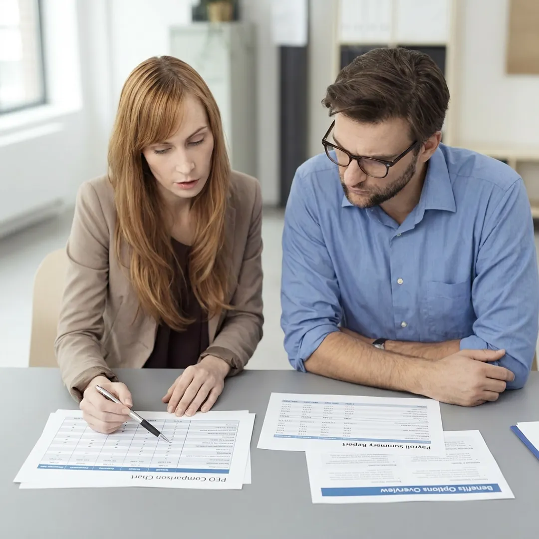 Advisor comparing PEO options