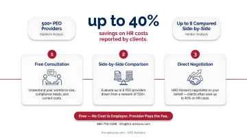 HRO Advisors three-step PEO broker selection process for North Dakota employers