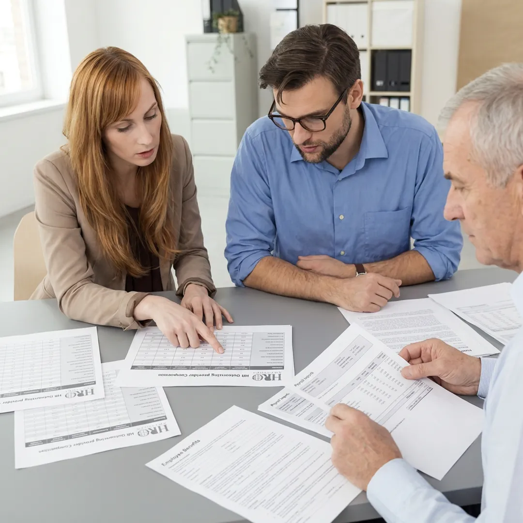 HR advisor comparing outsourcing providers
