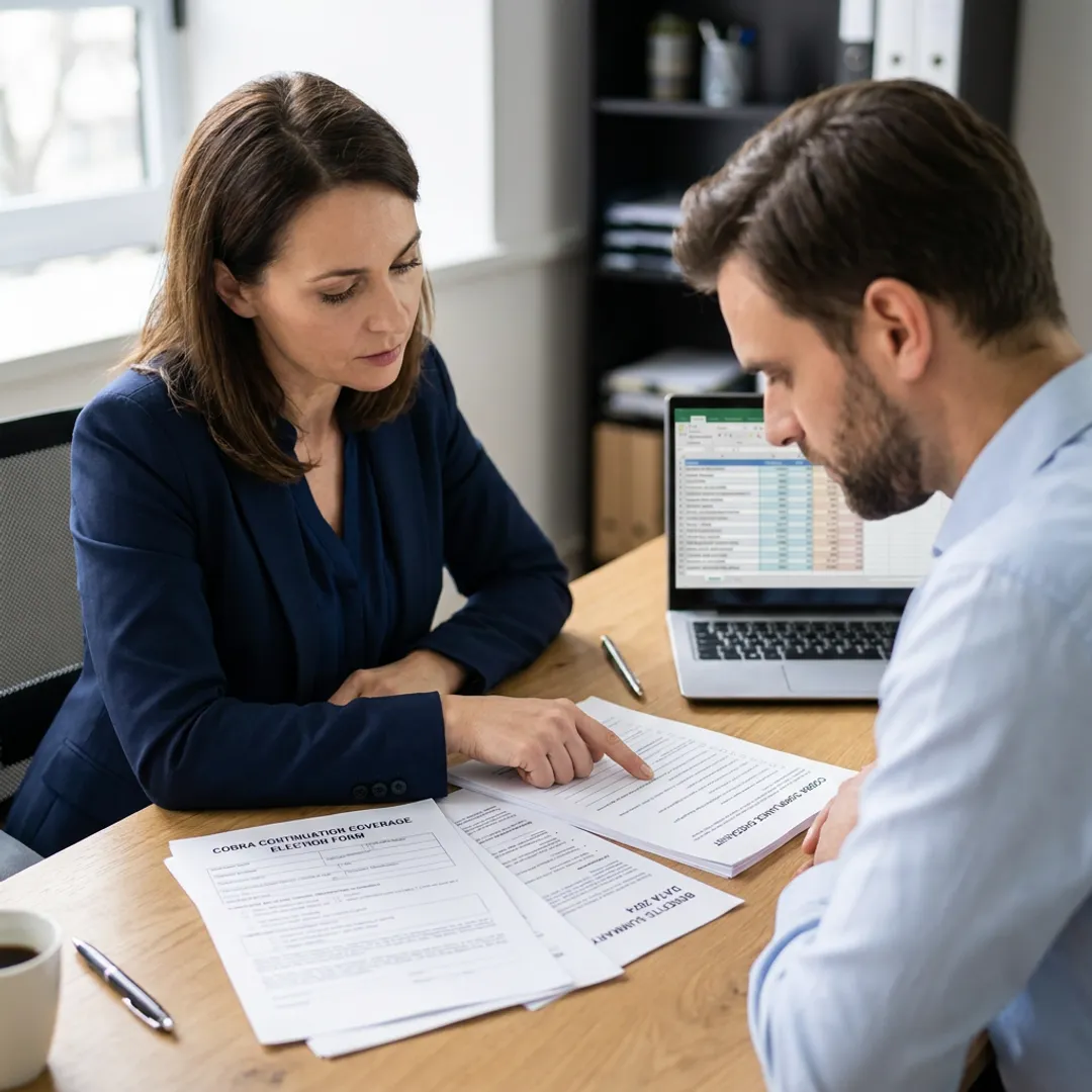 HR advisor reviewing COBRA administration workflow