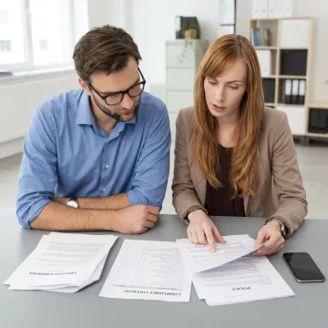 HR advisor reviewing employee handbook policies