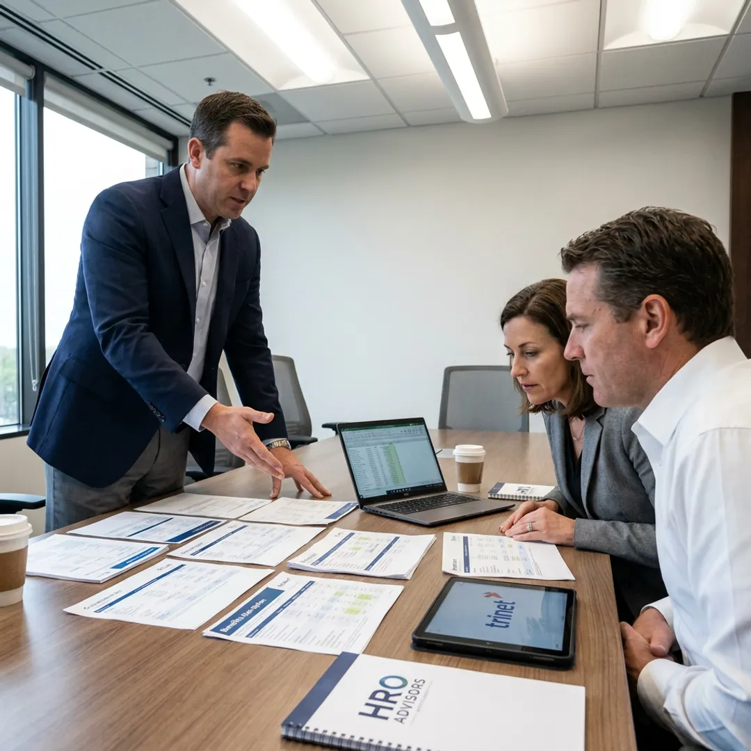 HR advisor comparing PEO options with executives