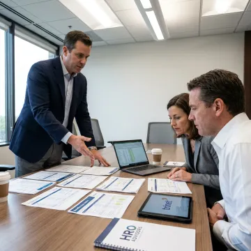 HR advisor comparing PEO options with executives