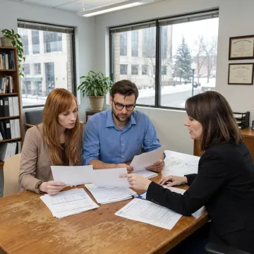 Business owners comparing PEO services with an HR advisor
