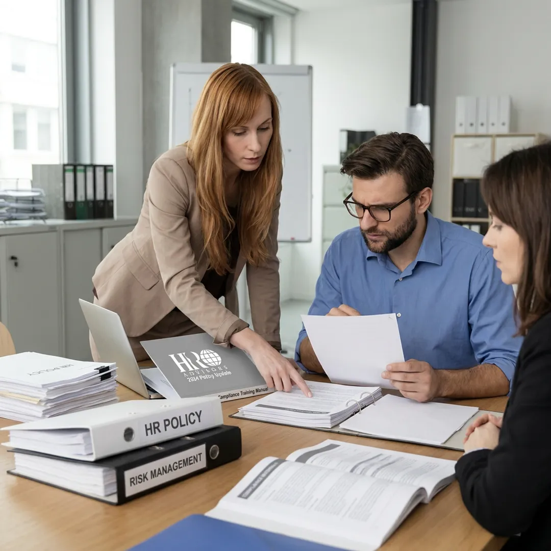 HR advisor reviewing supervisor training plan