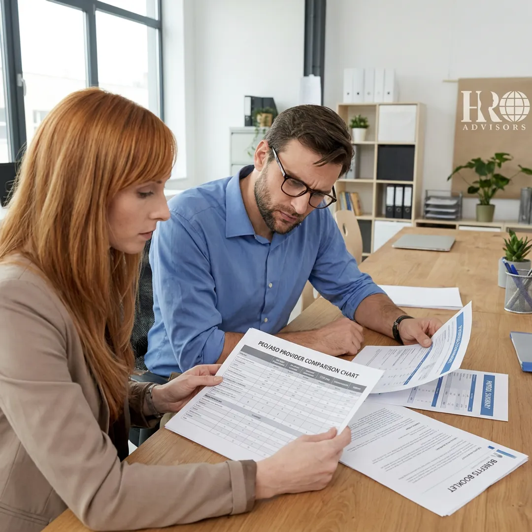 Advisor comparing employee leasing options