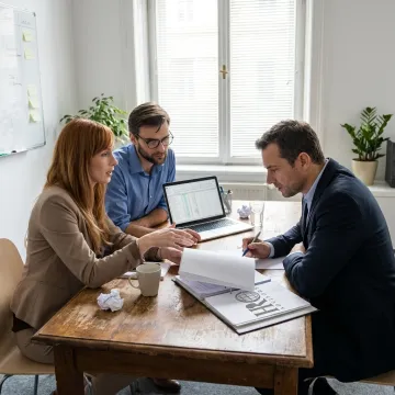 Employee relations consultants in a meeting