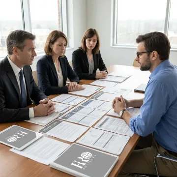 Consultant reviewing workforce optimization options
