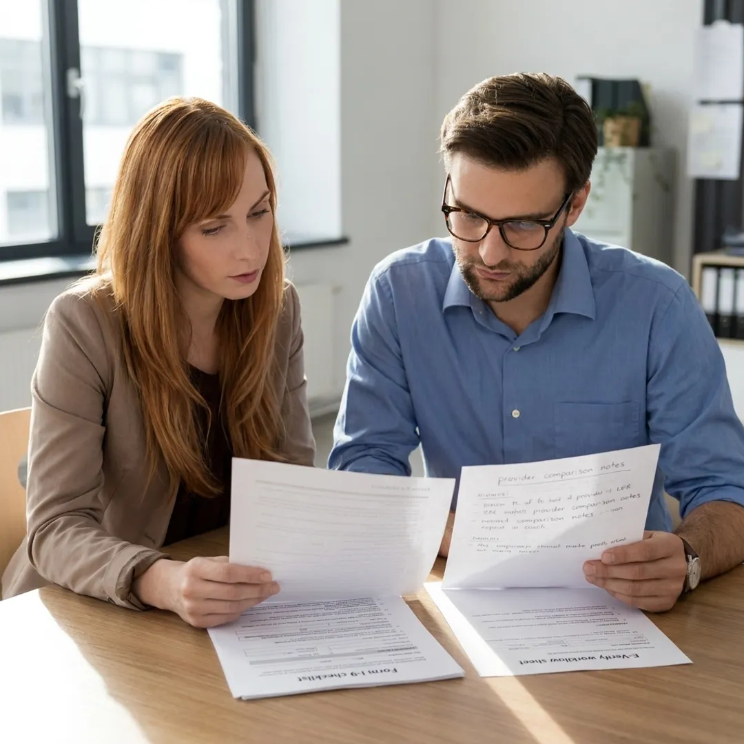 HR advisor reviewing employee verification workflow