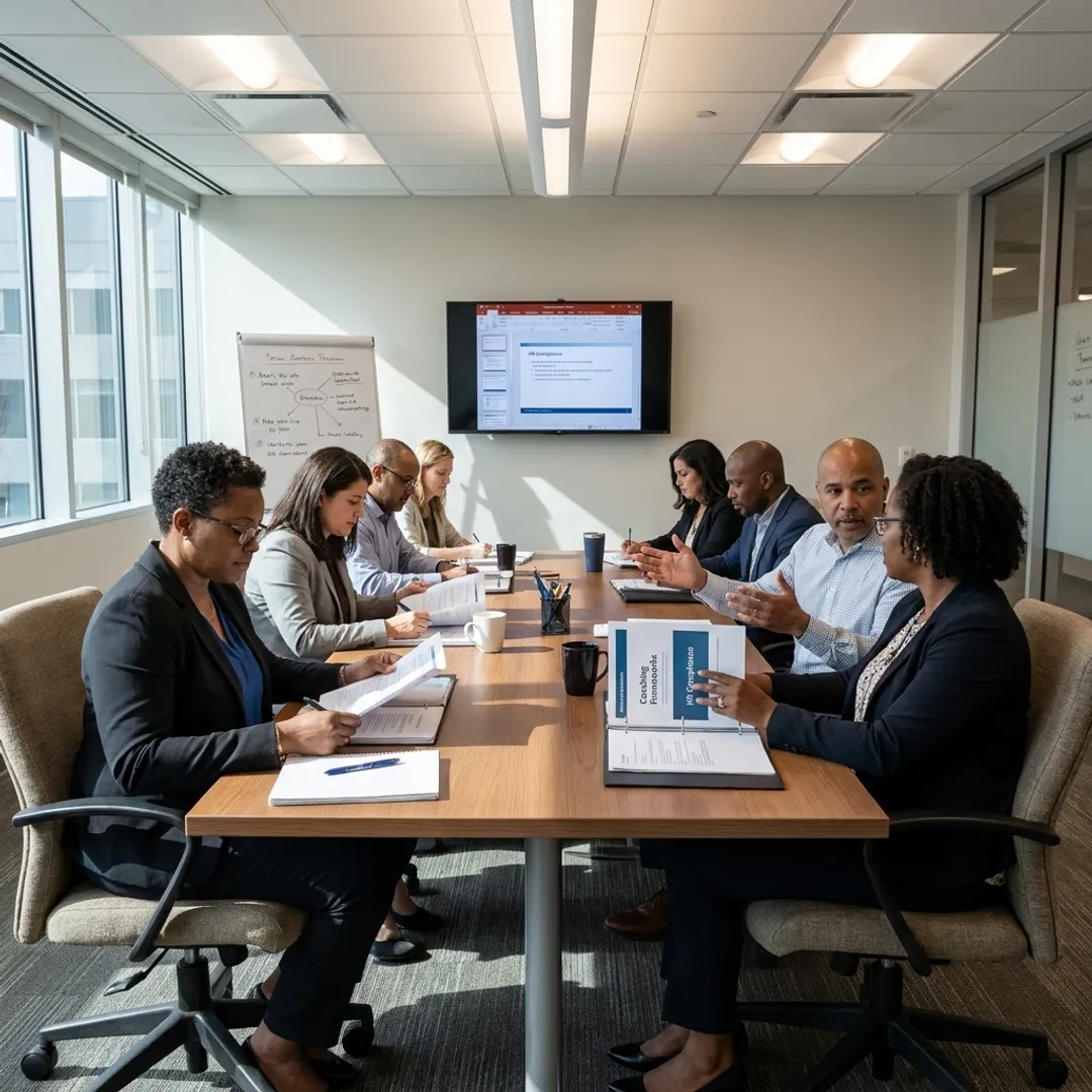 Leadership training session for business managers