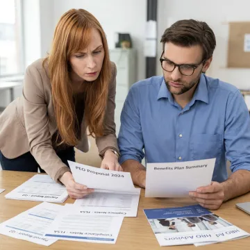 Advisor comparing PEO provider proposals