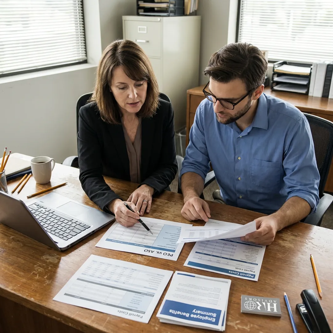 Advisor comparing PEO options