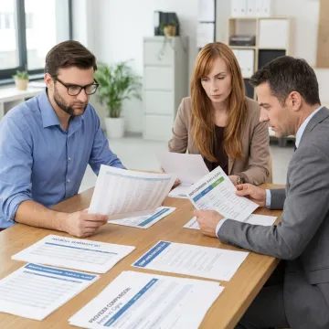 Human resources advisor meeting with business leaders
