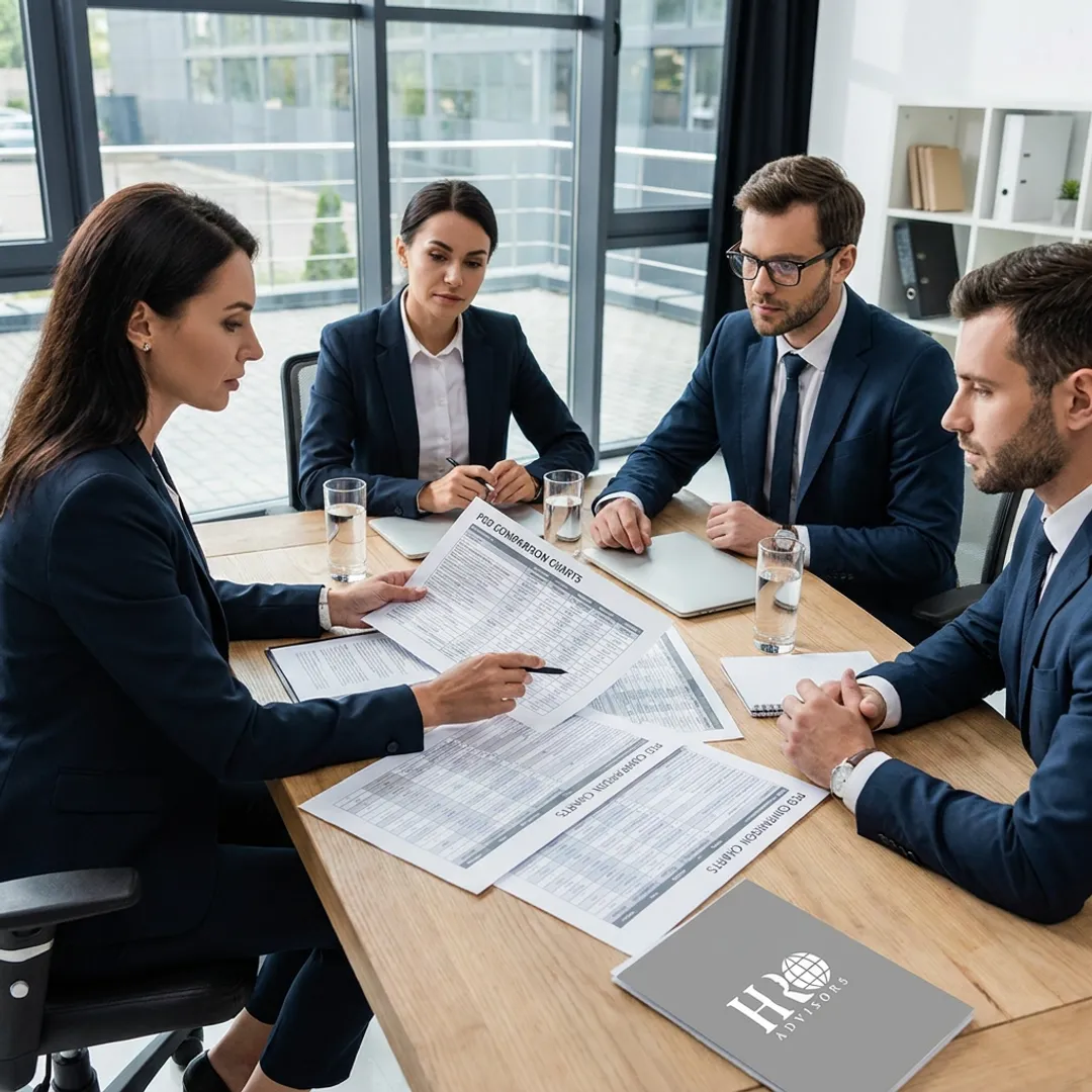 Advisor comparing workforce outsourcing providers