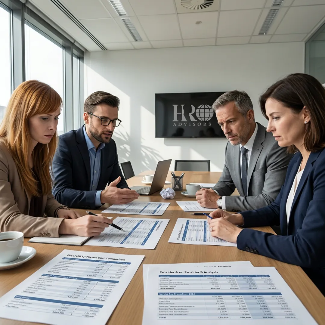 HR consultants comparing business solutions