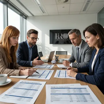 HR consultants comparing business solutions