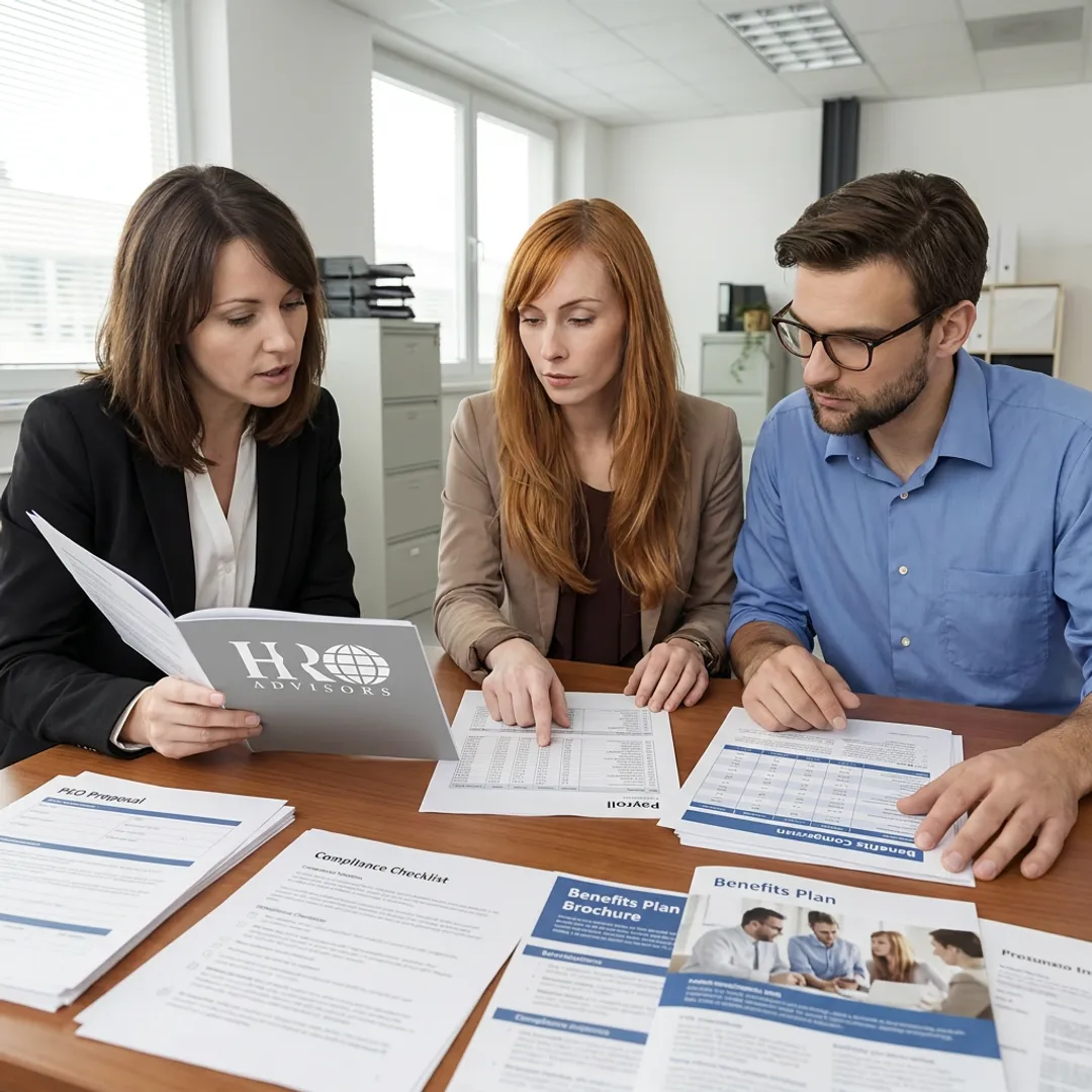 HR advisor comparing provider options