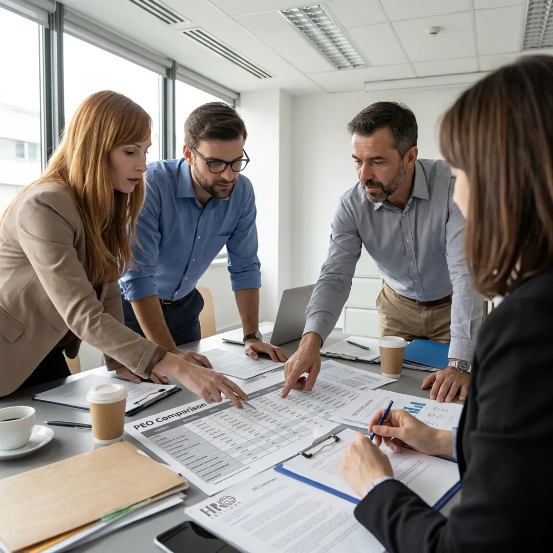 HR advisor reviewing provider comparisons