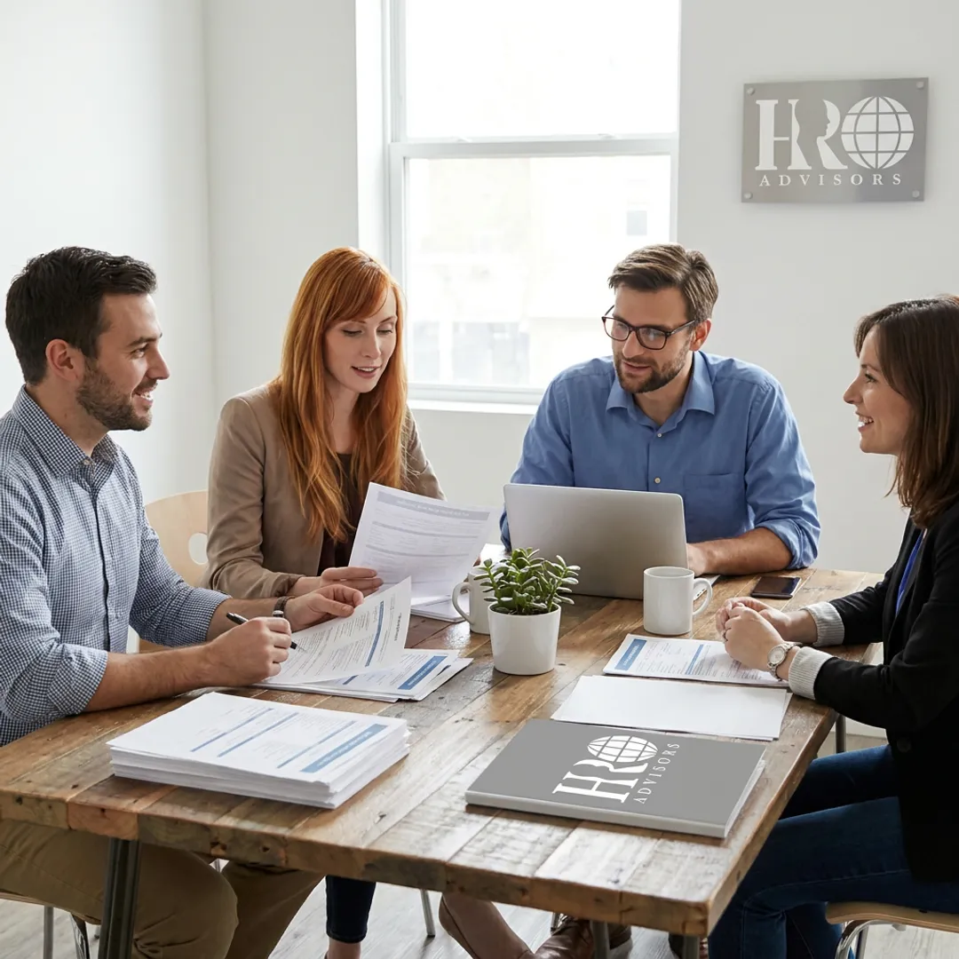 Houston business leaders discussing employee benefits