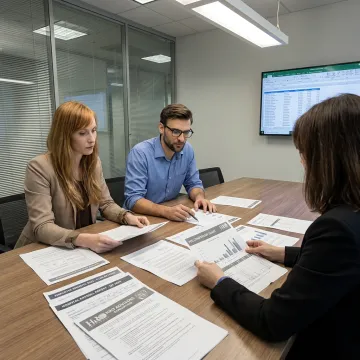 Hospital HR team reviewing employee benefits options