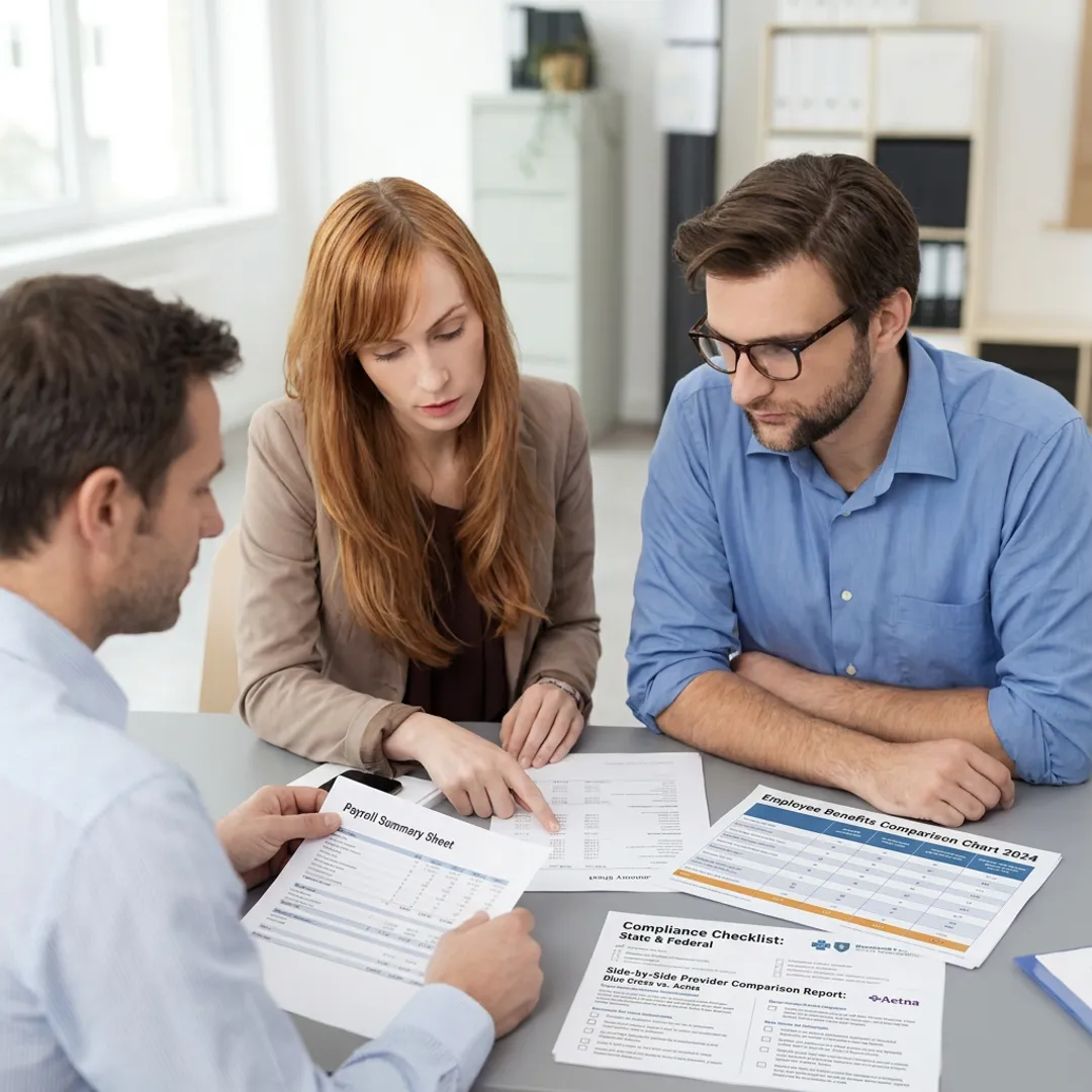 HR advisor reviewing business solutions
