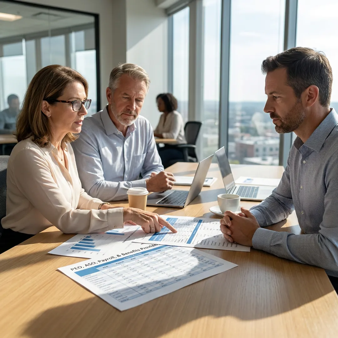 HR advisor reviewing provider comparisons