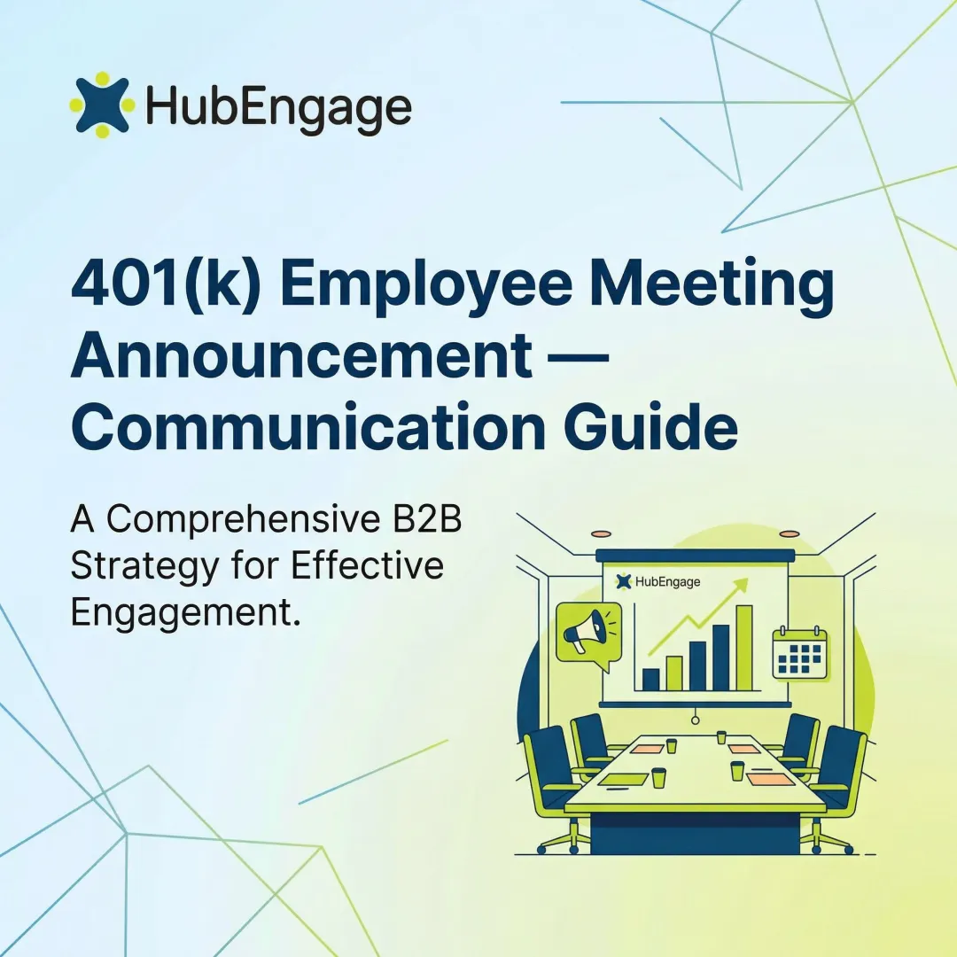 401(k) Employee Meeting Announcement — Communication Guide